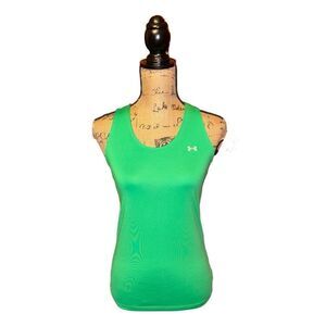 Green Under Armour Fitted Workout Tank Top Shirt Size S